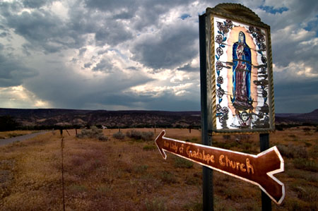 Photograph of a sign in a remote location